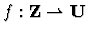 $f:{\bf
Z}\rightharpoonup {\bf U}$