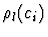 $\rho_l(c_i)$