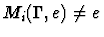 $M_i(\Gamma,e) \neq e$