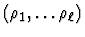$(\rho_1, \ldots \rho_\ell)$