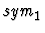 $\mbox{\it sym}_1$