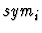 $\mbox{\it sym}_i$